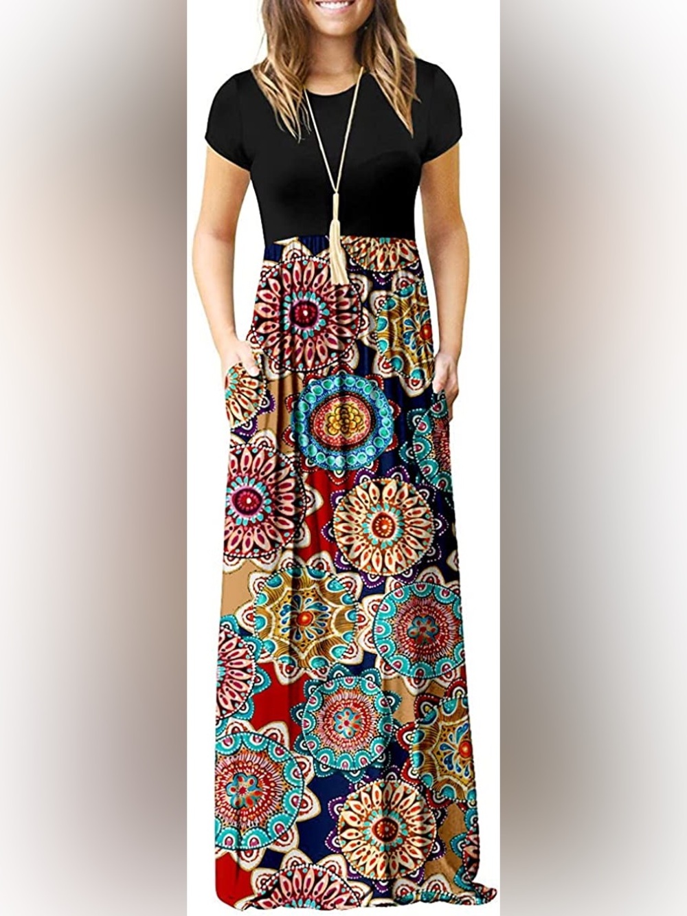 Maxi dress with pockets